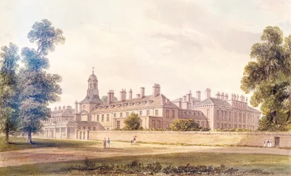 1826年のケンジントン宮殿の南西ビュー